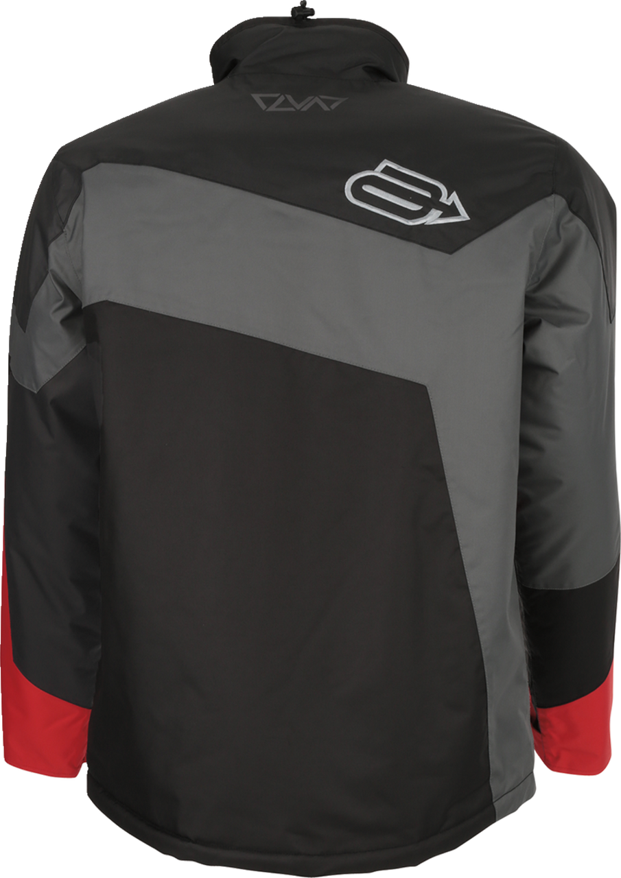 Arctiva Pivot 6 Insulated Hooded Snow Jacket - Black/Grey/Red