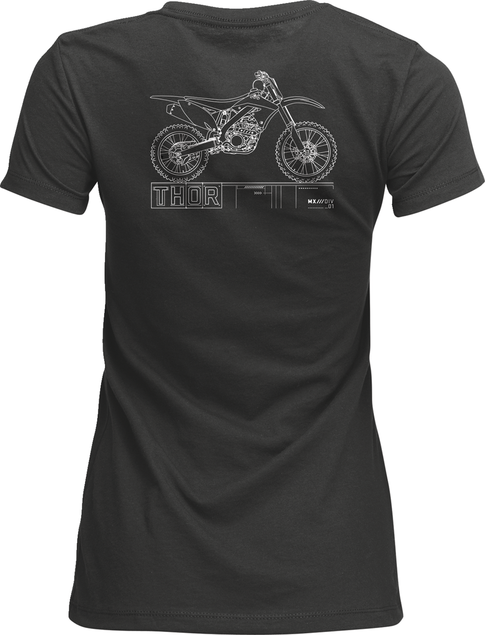 Thor Womens Blueprint T-Shirt Charcoal