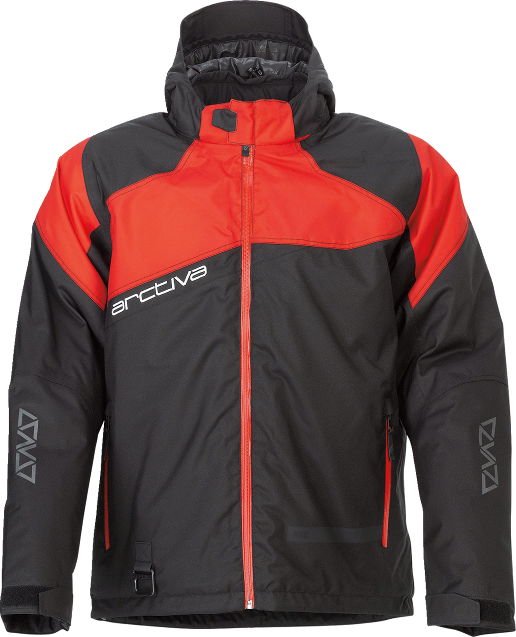 Arctiva Pivot 5 Insulated Hooded Snow Jacket - Black/Red