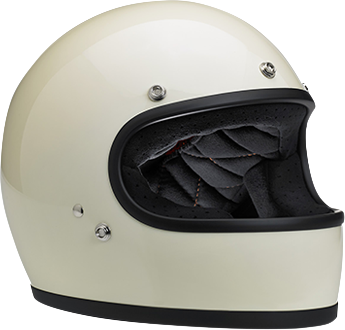 Biltwell Gringo Full Face Helmet Gloss Vintage White