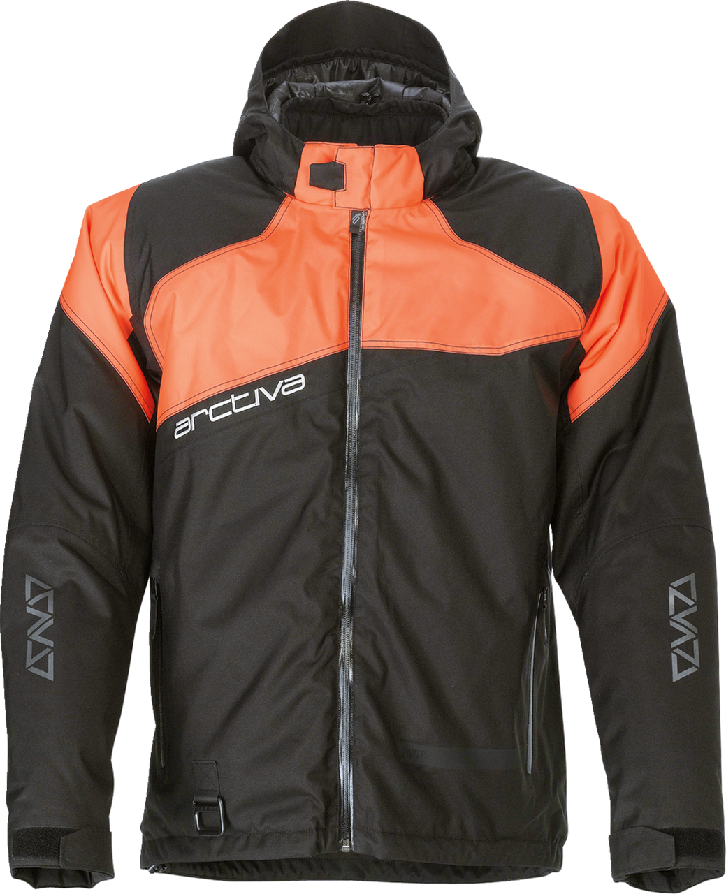 Arctiva Pivot 5 Insulated Hooded Snow Jacket - Black/Orange