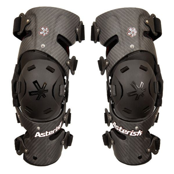 Asterisk Carbon Cell Pro Knee Braces Pair