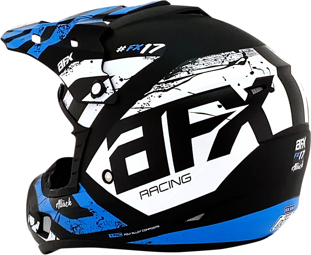 AFX Youth FX-17Y Offroad Helmet Attack Matte Black/Blue