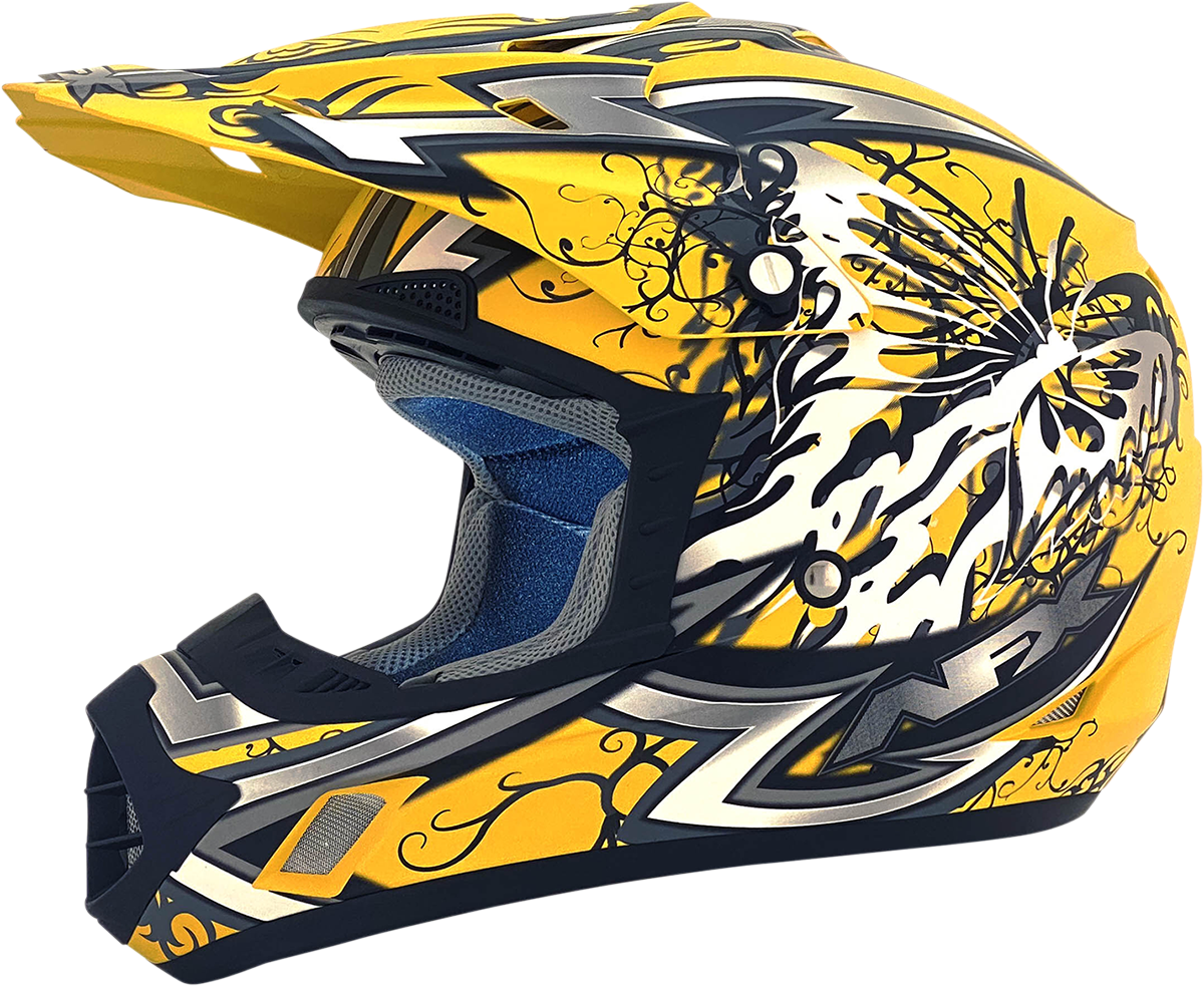 AFX FX-17 Offroad Helmet Butterfly Matte Yellow