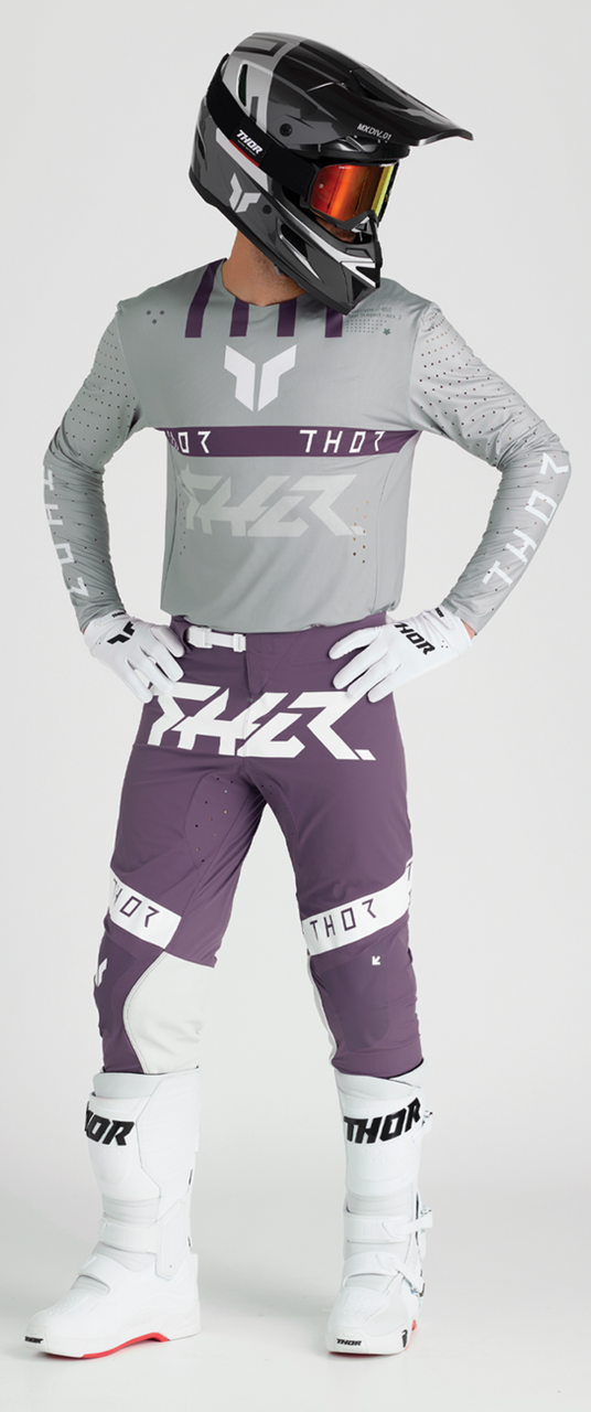 Thor 2025 Sportmode Jersey Pant Combo Flite Gray/Purple