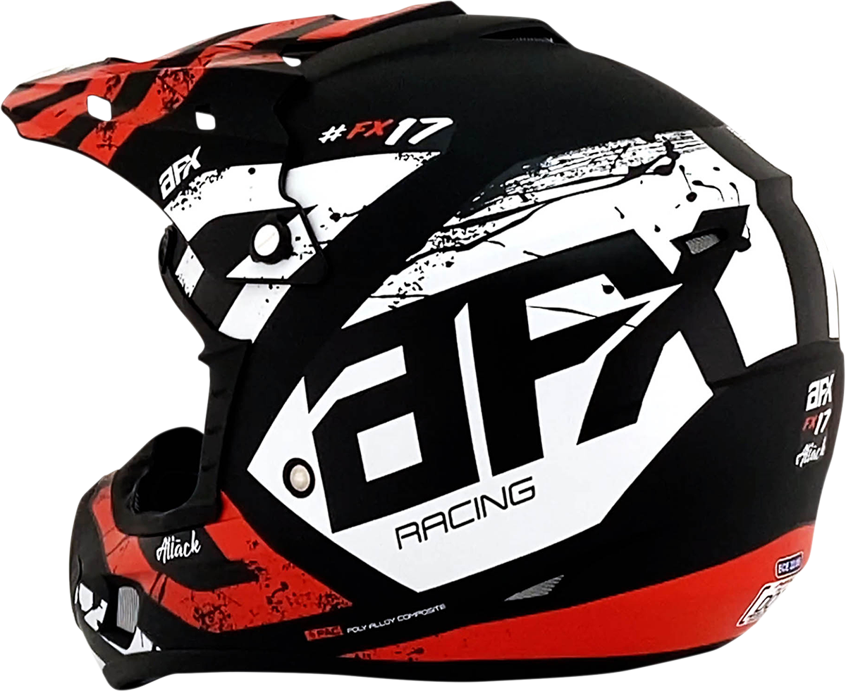 AFX FX-17 Offroad Helmet Attack Matte Black/Red