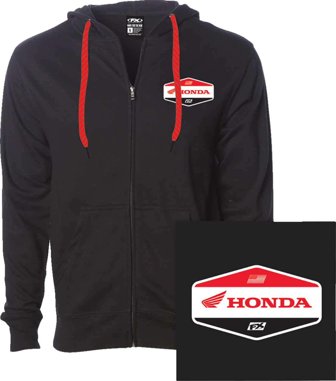 Factory Effex Honda Stadium Zip-Up Hoodie Black