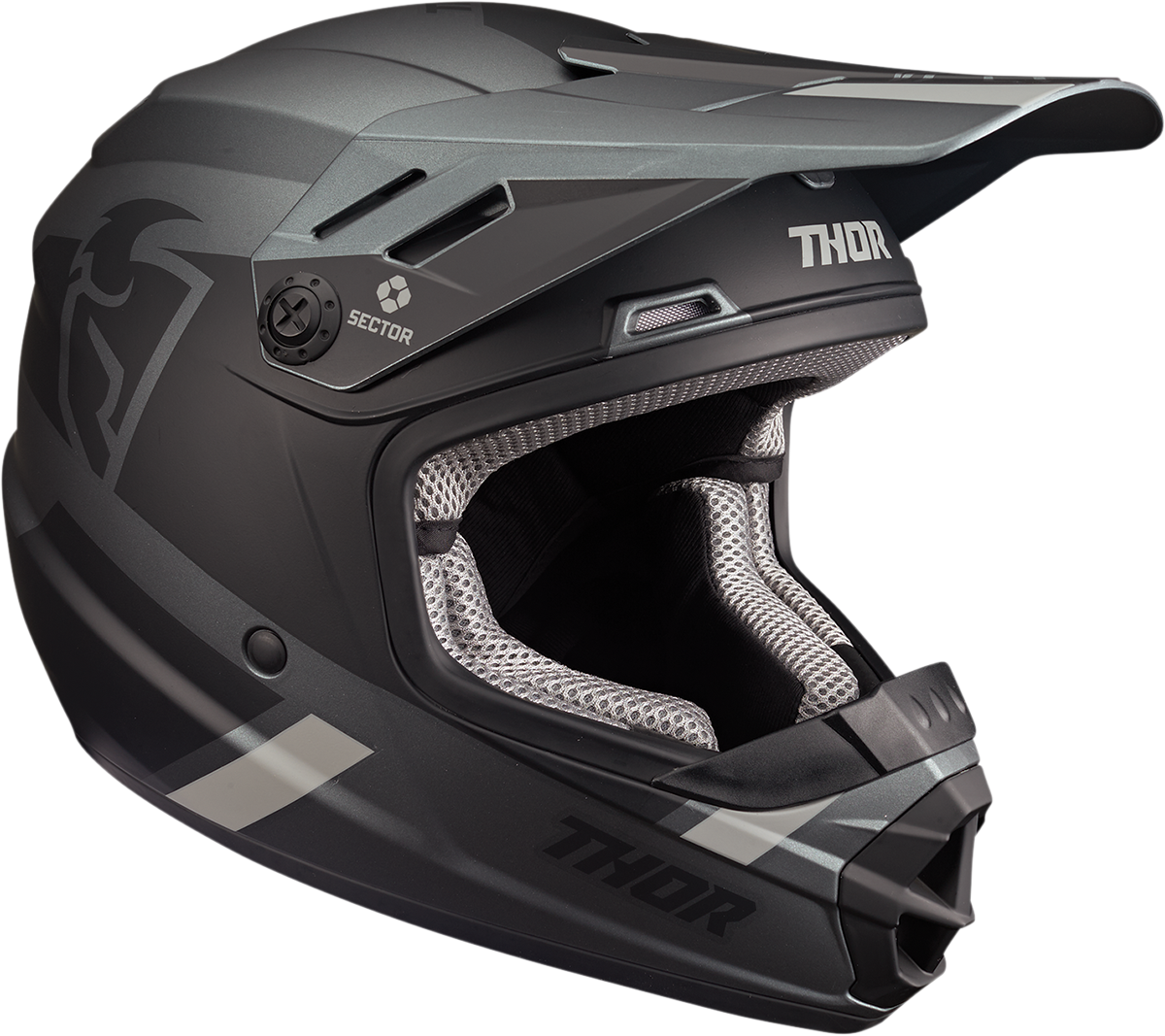Thor 2023 Youth Sector Split MIPS Helmet - Charcoal/Black