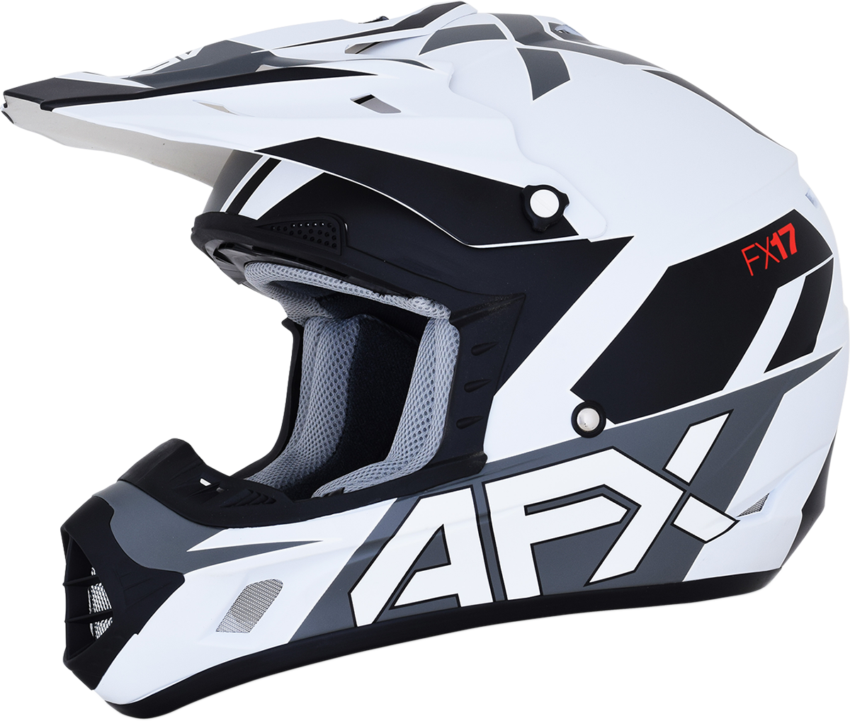AFX FX-17 Offroad Helmet Aced Matte White/White