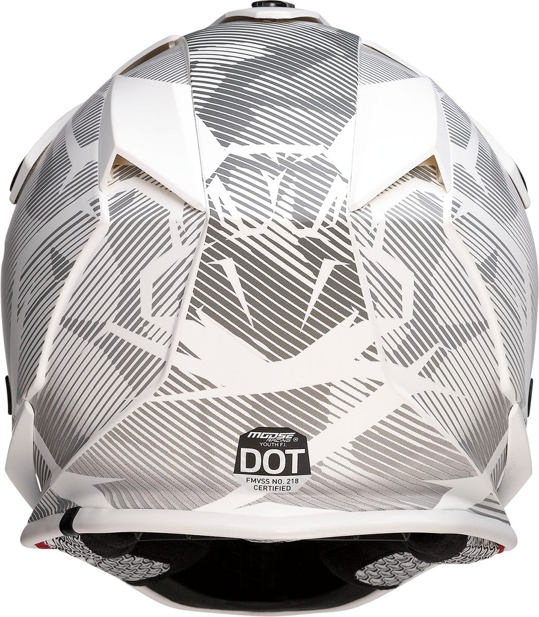 Moose Racing Youth F.I. Agroid MIPS Helmet Gray/White