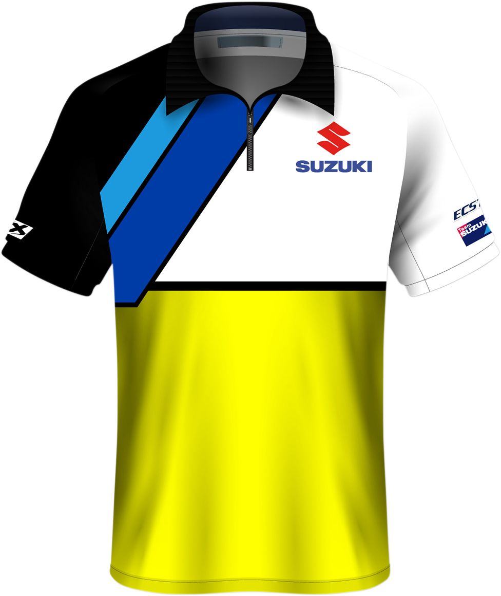 Factory Effex Suzuki Team Pit Shirt - Yellow/Black/White - 2XL