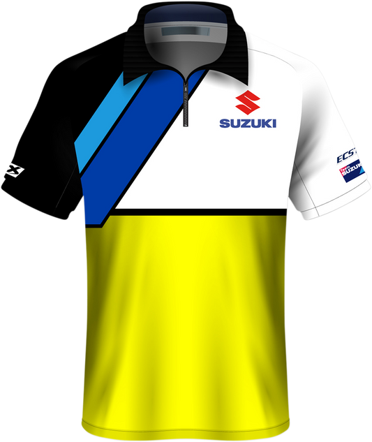 Factory Effex Suzuki Team Pit Shirt - Yellow/Black/White - 2XL