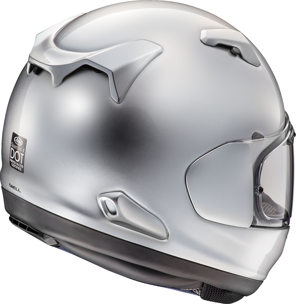 Arai Quantum-X Solid Full Face Motorcycle Helmet Aluminum Silver