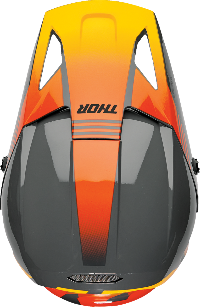 Thor Sector 2 Carve Helmet - Charcoal/Orange