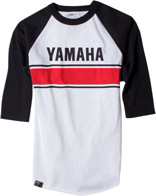 Factory Effex Yamaha Vintage Baseball T-Shirt White-Black