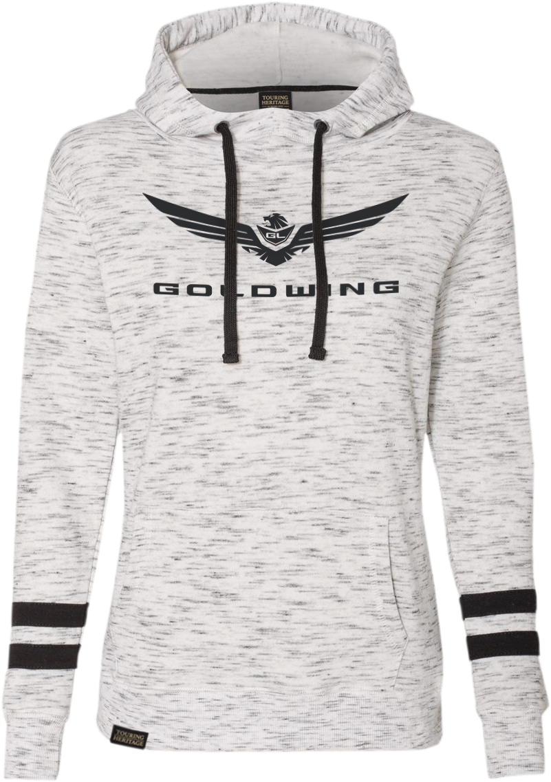 Factory Effex Womens Goldwing Bold Pullover Hoodie White/Black