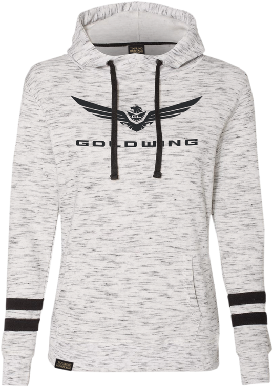 Factory Effex Womens Goldwing Bold Pullover Hoodie White/Black