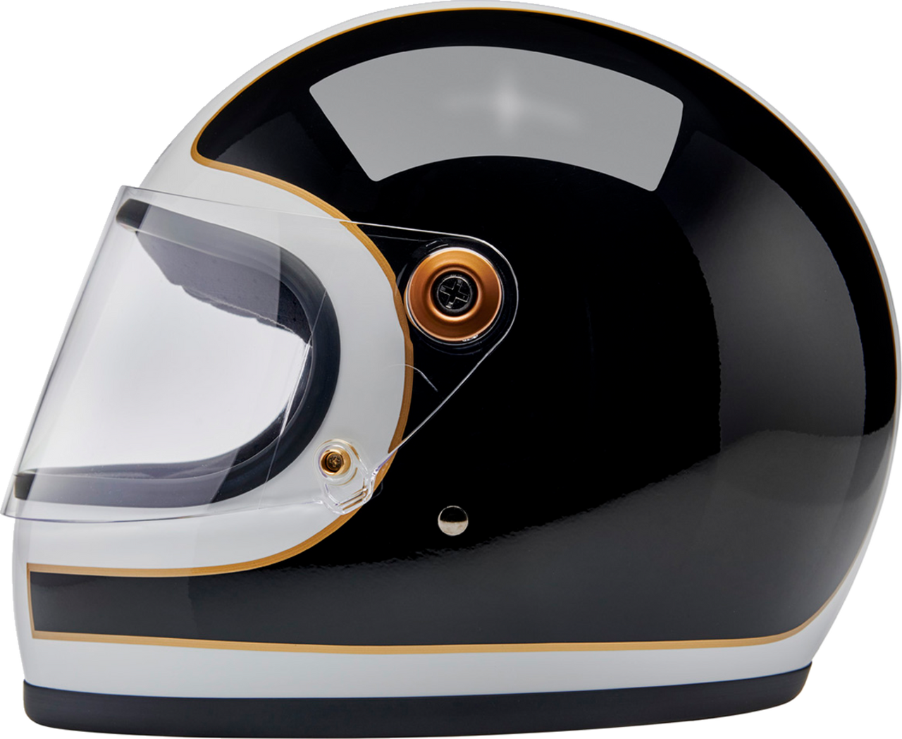 Biltwell Gringo S Full Face Helmet Gloss White/Black Tracker
