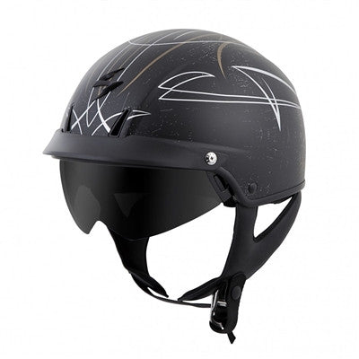 Scorpion 2017 EXO-C110 Pinstripe Open Face Helmet - Gold/Silver