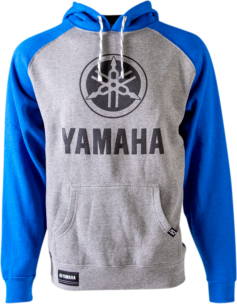 Factory Effex Yamaha Pullover Hoodie - Gray/Royal Blue