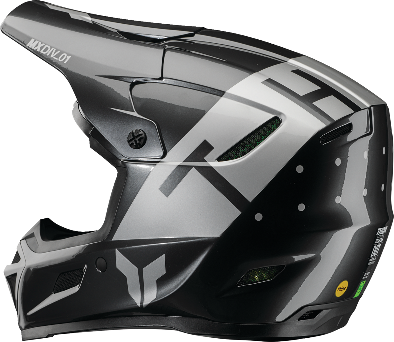 Thor 2025 Reflex Sport Rogue MIPS Helmet Rogue Charcoal/Silver