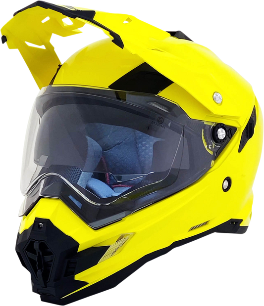 AFX FX-41DS Dual Sport Adventure Helmet Hi-Vis Yellow