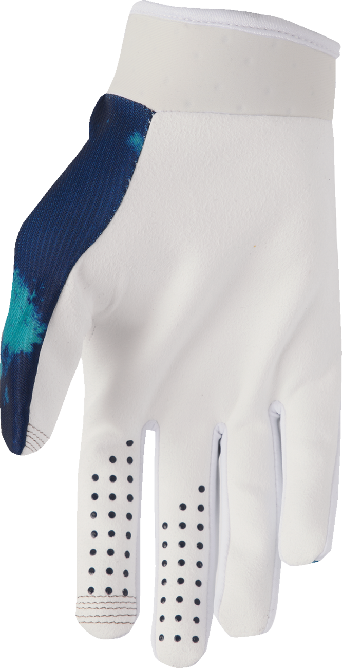 Thor 2026 Youth Launchmode Bleach Gloves White/Aqua