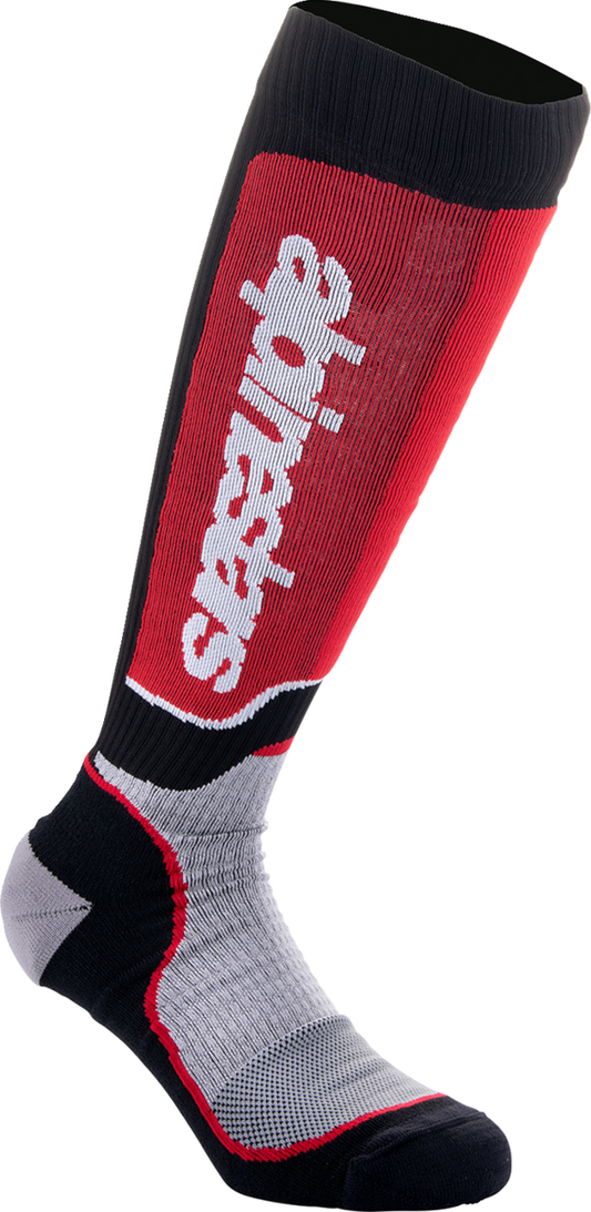 Alpinestars 2024 MX Plus Socks - Black/Red/Gray