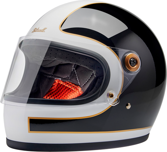 Biltwell Gringo S Full Face Helmet Gloss White/Black Tracker