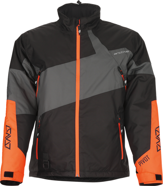 Arctiva Pivot 6 Snow Jacket Black/Gray/Orange