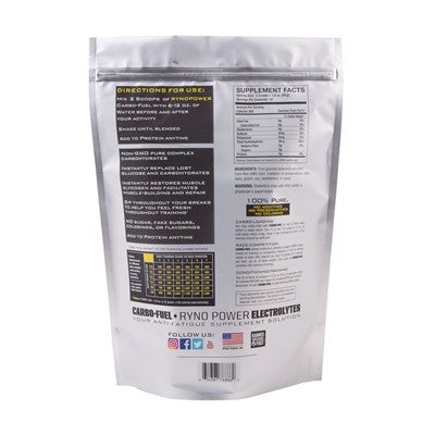 Ryno Power 2lbs Carbo Fuel Powder Supplement
