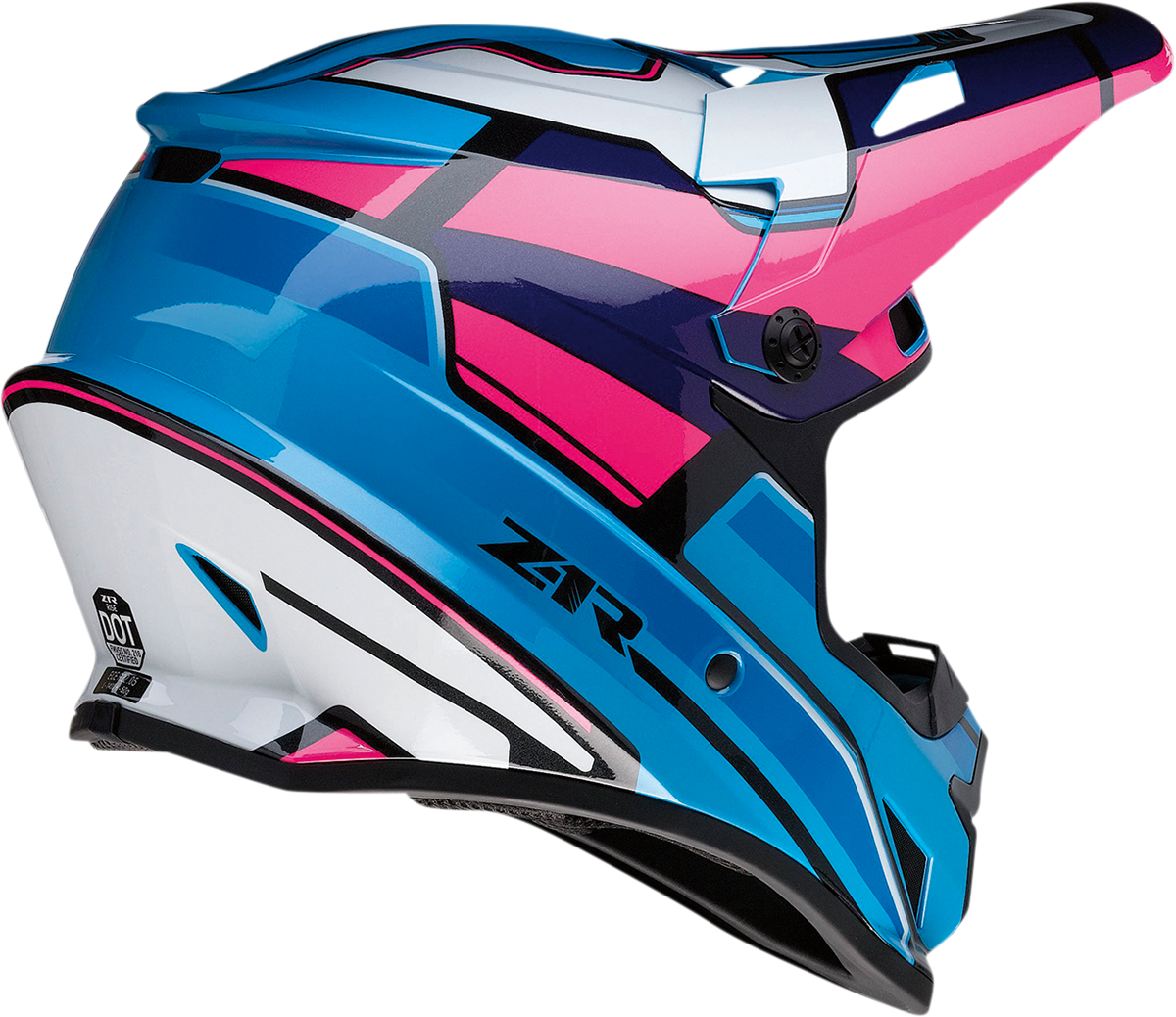 Z1R Rise MC Offroad Helmet Pink/Blue