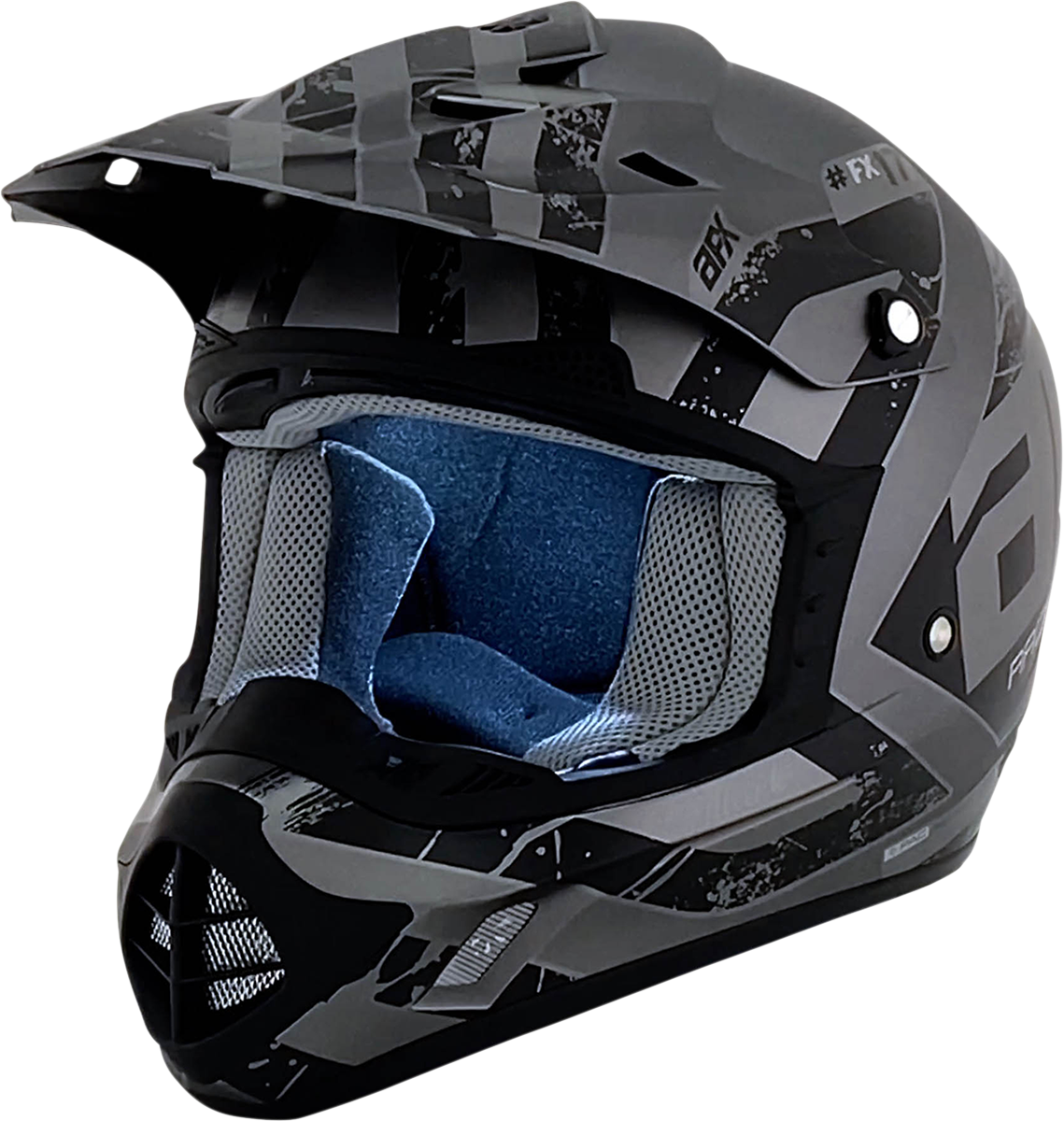 AFX FX-17 Offroad Helmet Attack Frost Gray/Matte Black