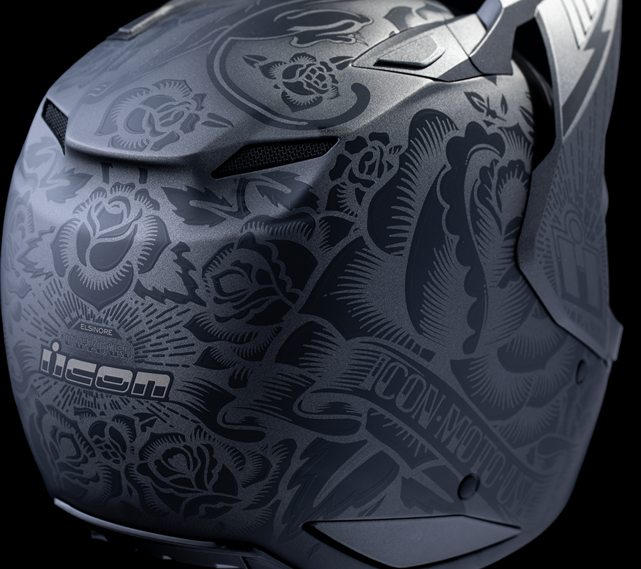 ICON Elsinore Full Face Helmet Darkgard Black