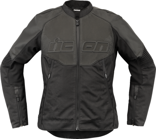 ICON Womens Overlord3 CE Leather Jacket Black