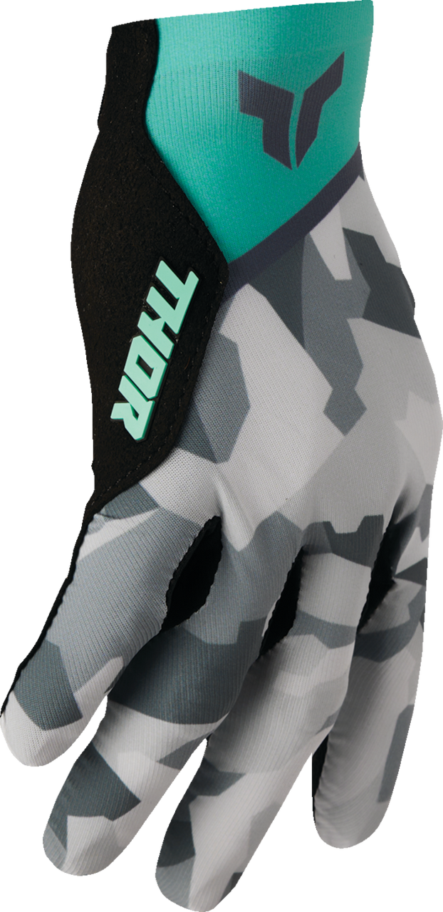 Thor 2025 Womens SPORTMODE Shadow Gloves Teal