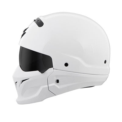 Scorpion 2017 Covert Solid Matte 3-in-1 Motorcycle Helmet - Gloss White