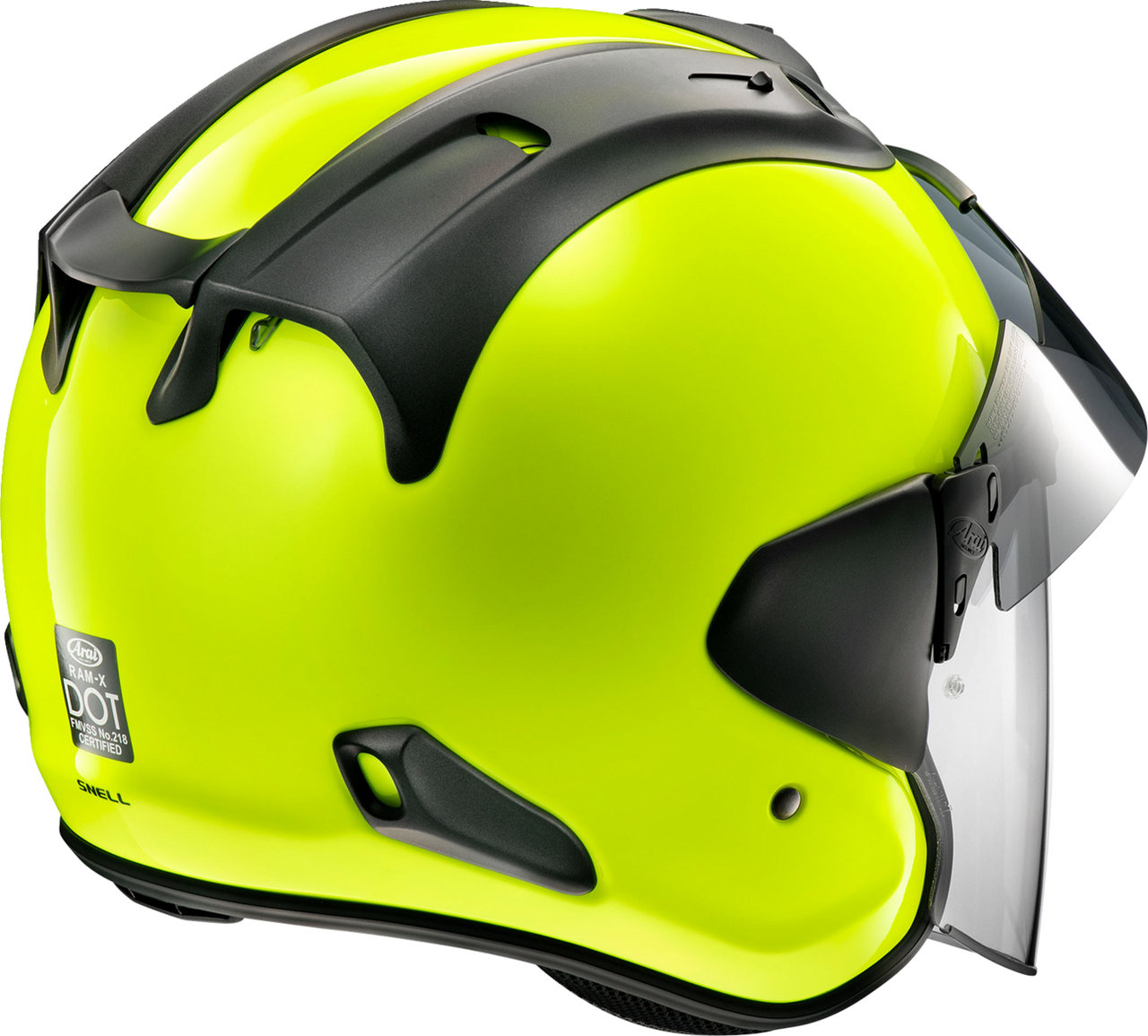 Arai Ram-X Solid Open-Face Motorcycle Helmet Fluorescent Yellow