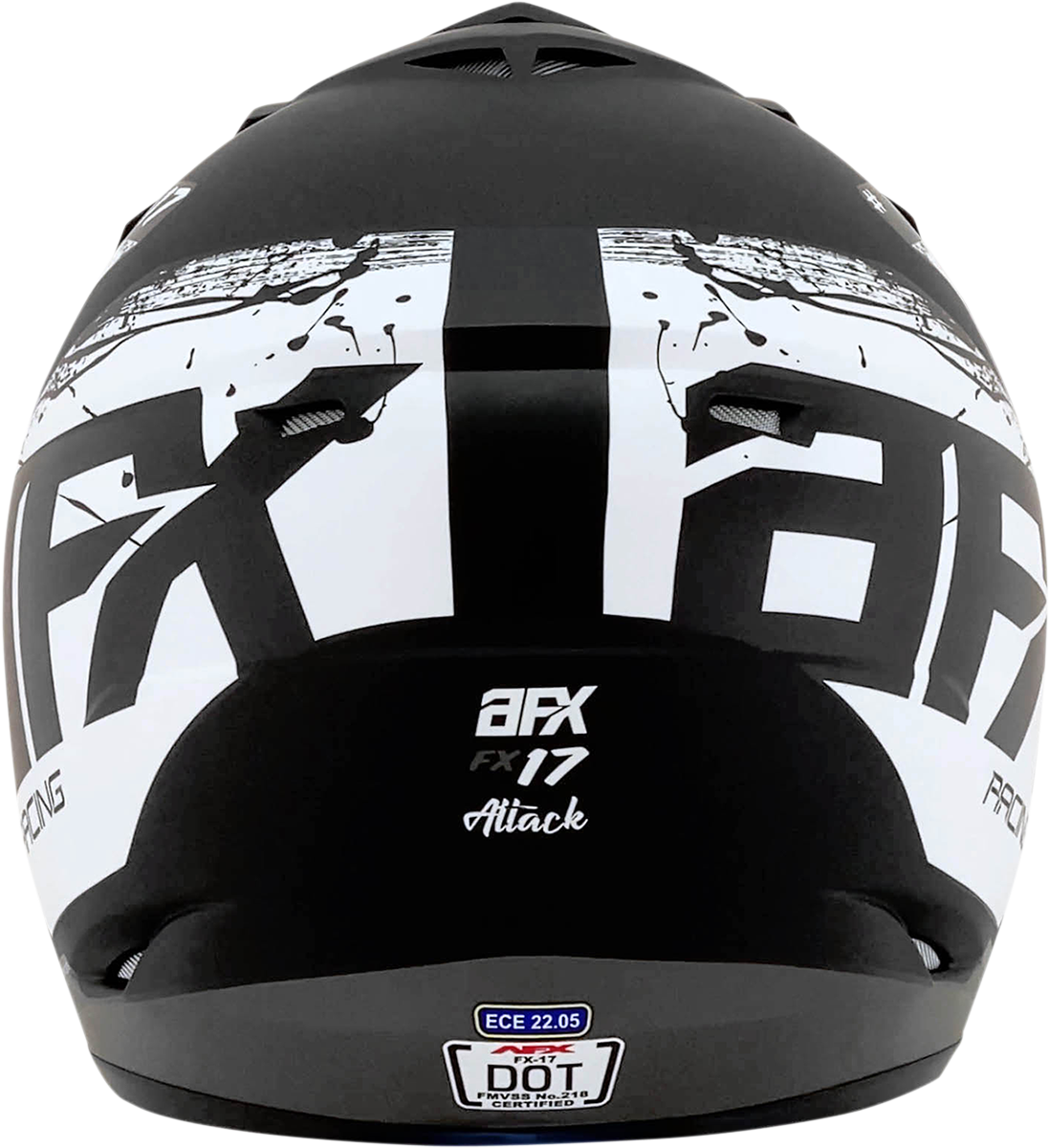 AFX FX-17 Offroad Helmet Attack Matte Black/Silver