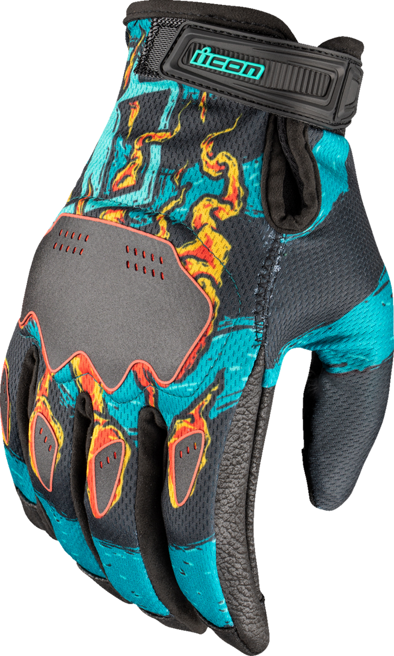ICON Hooligan Munchies Gloves Teal