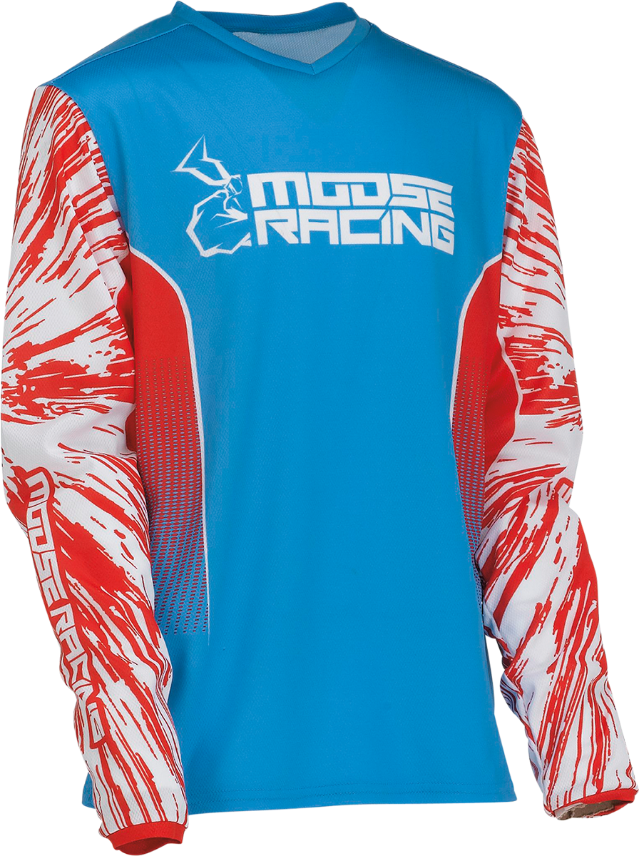 Moose Racing Youth Agroid Jersey Red/White/Blue