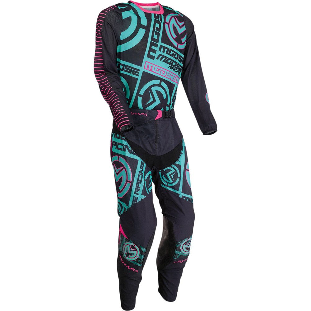 Moose Racing 2022 Sahara Jersey Pant Combo Teal/Pink