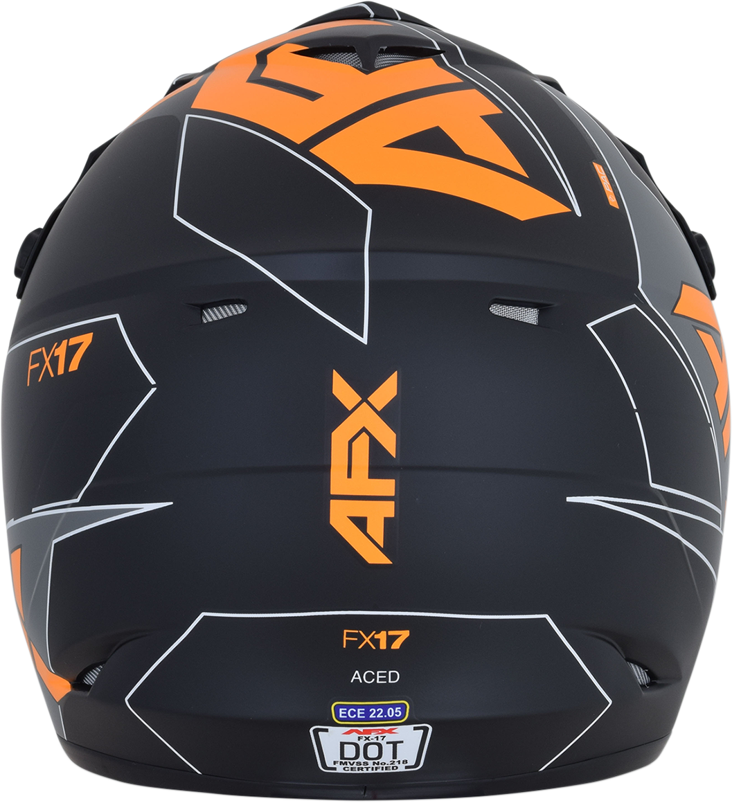 AFX FX-17 Offroad Helmet Aced Matte Black/Orange