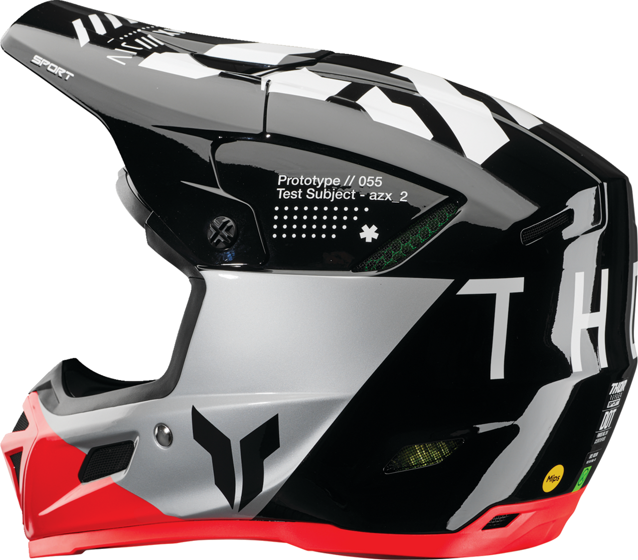 Thor 2025 Reflex Sport Strike MIPS Helmet Strike Black/Red