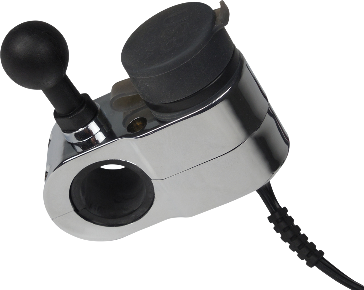 Gears Canada 100366-1 Dual USB Charger - 1" Ball Mount - Black