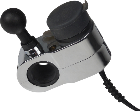 Gears Canada 100366-1 Dual USB Charger - 1" Ball Mount - Black