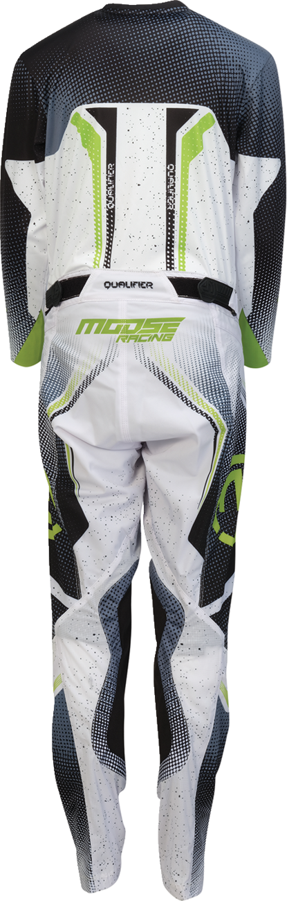 Moose Racing 2026 Youth Qualifier Jersey White/Black/Green