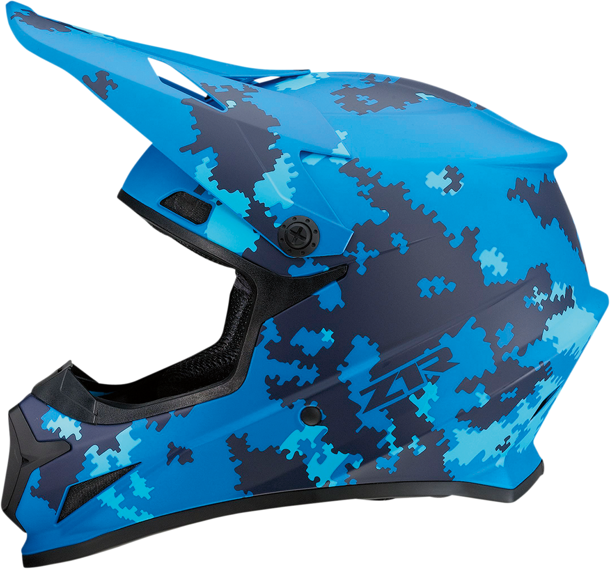 Z1R Rise Digi Camo Offroad Helmet Blue