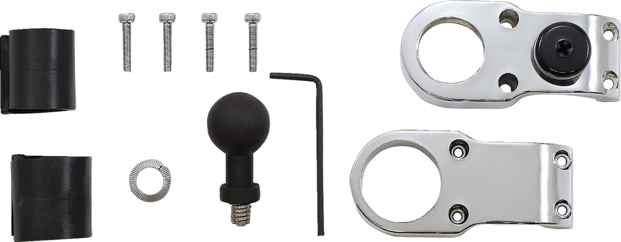 Gears Canada 100366-15 Dual USB Charger - 1" Ball Mount - Chrome