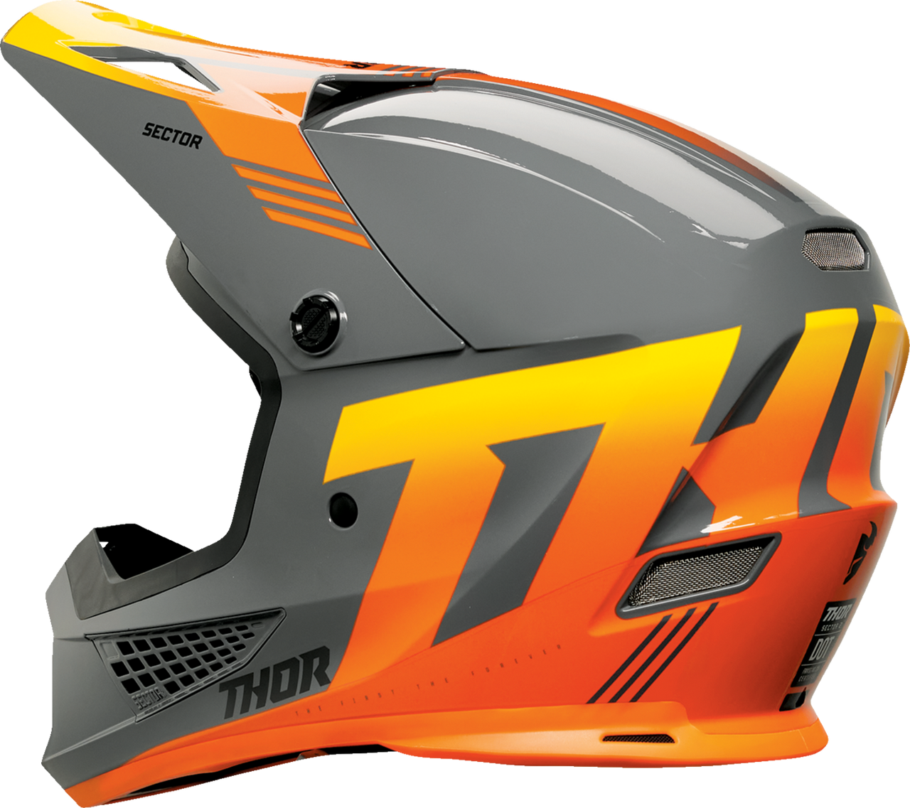 Thor Sector 2 Carve Helmet - Charcoal/Orange